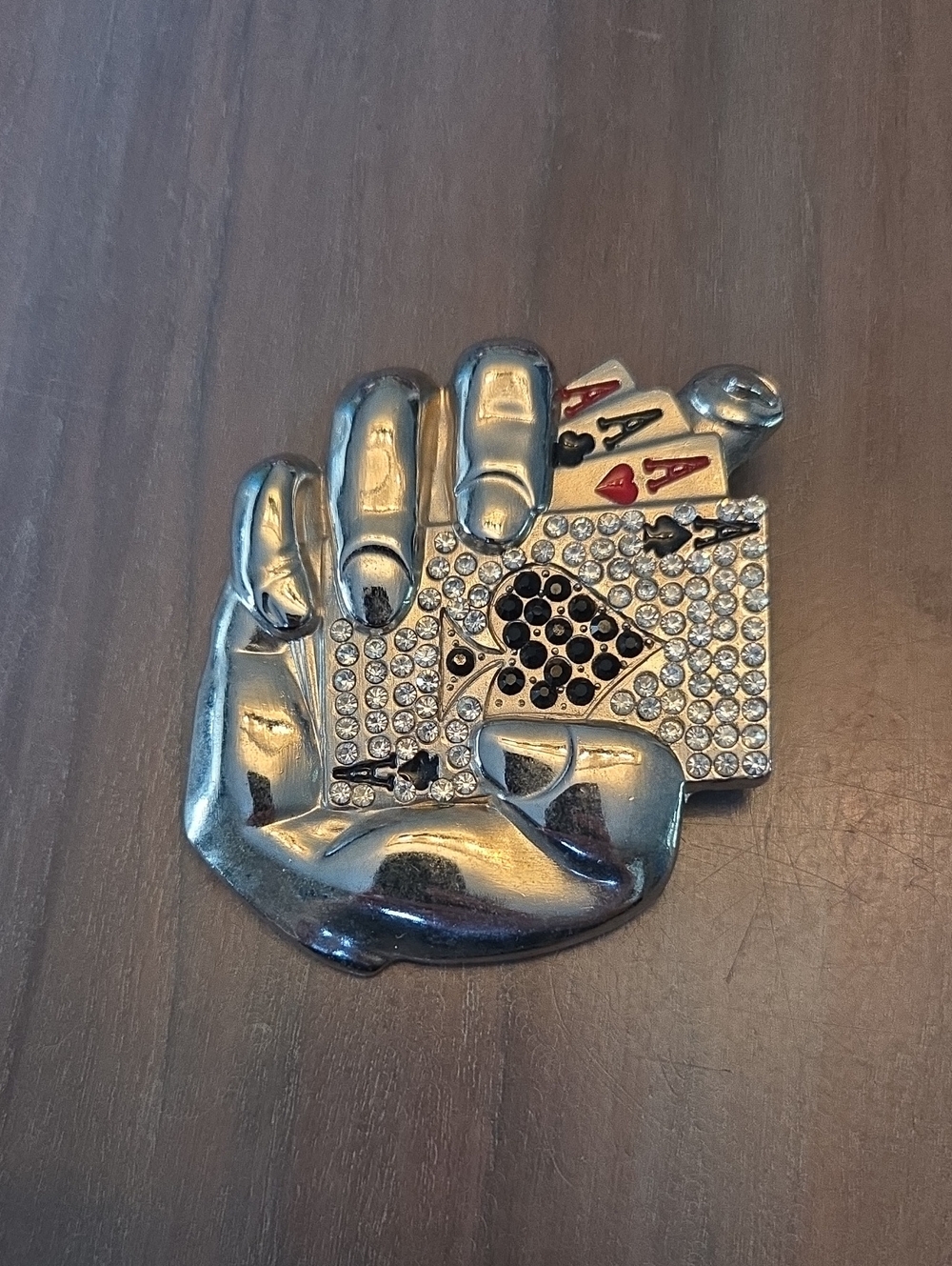 4 ACES PLAYING CARD 4 OF KIND / HAND Metal Belt Buckle